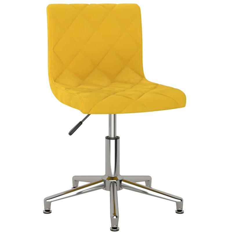 

vidaXL Silla de comedor giratoria de terciopelo amarillo mostaza - Amarillo