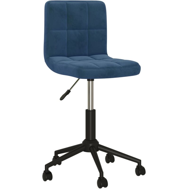 

vidaXL Silla de comedor giratoria de terciopelo azul - Azul