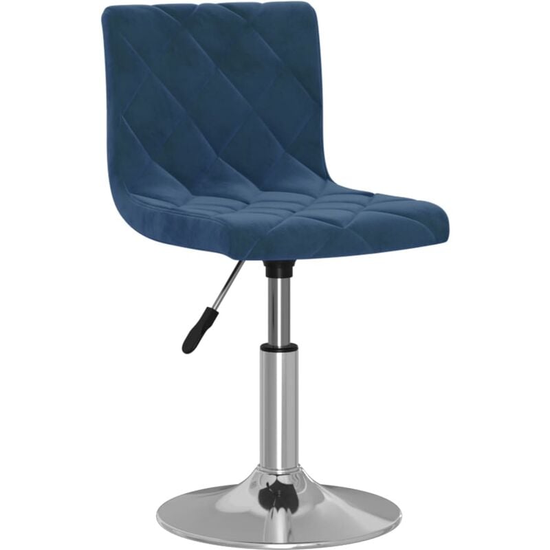 

vidaXL Silla de comedor giratoria de terciopelo azul - Azul