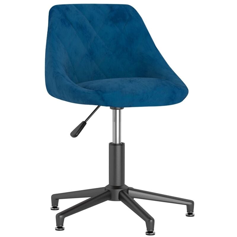 

vidaXL Silla de comedor giratoria de terciopelo azul - Azul