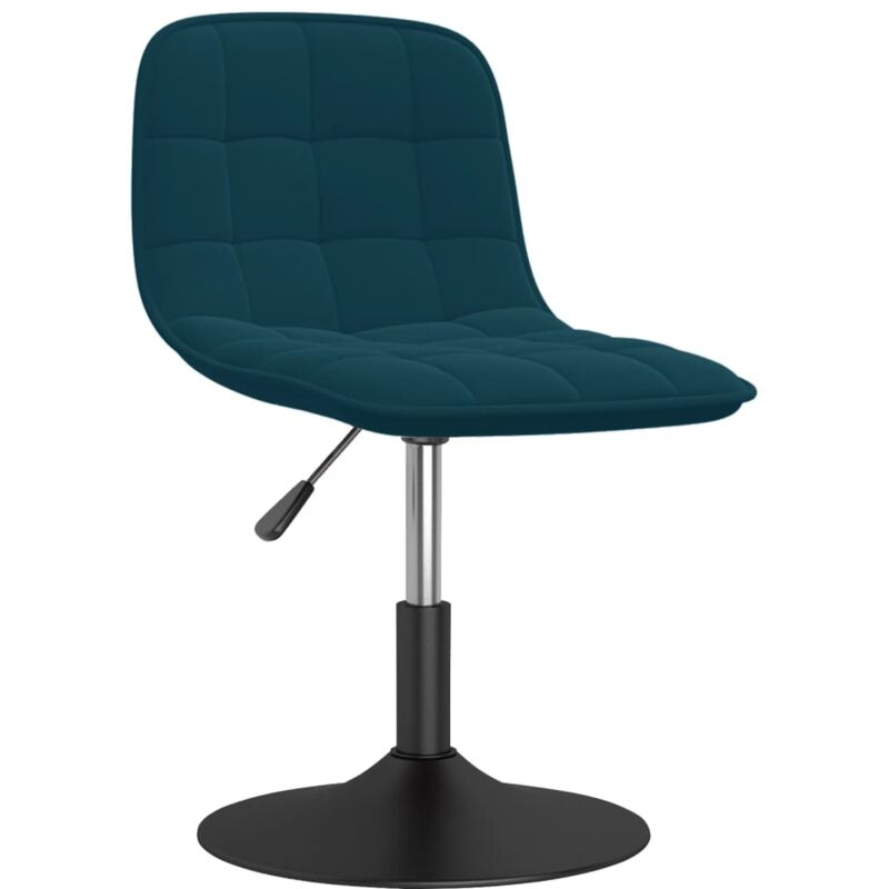 

vidaXL Silla de comedor giratoria de terciopelo azul - Azul