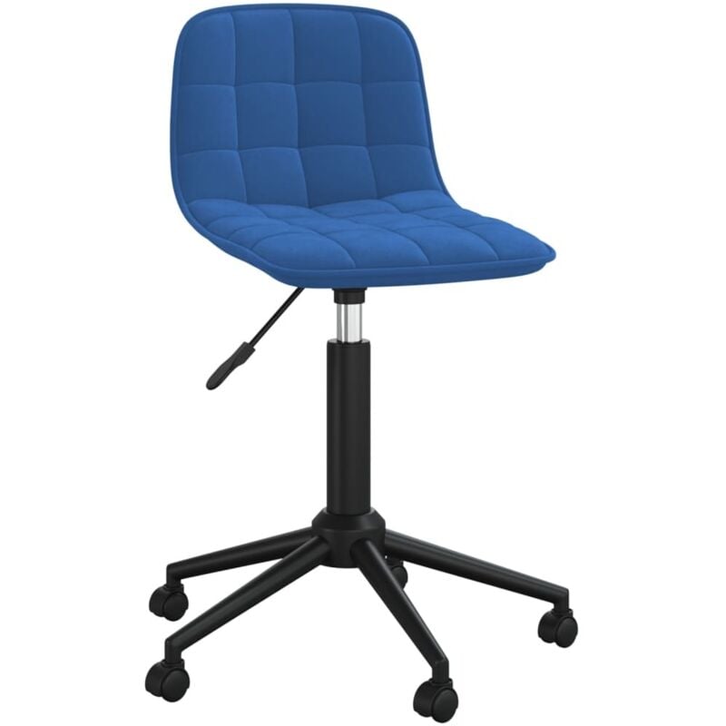

vidaXL Silla de comedor giratoria de terciopelo azul - Azul