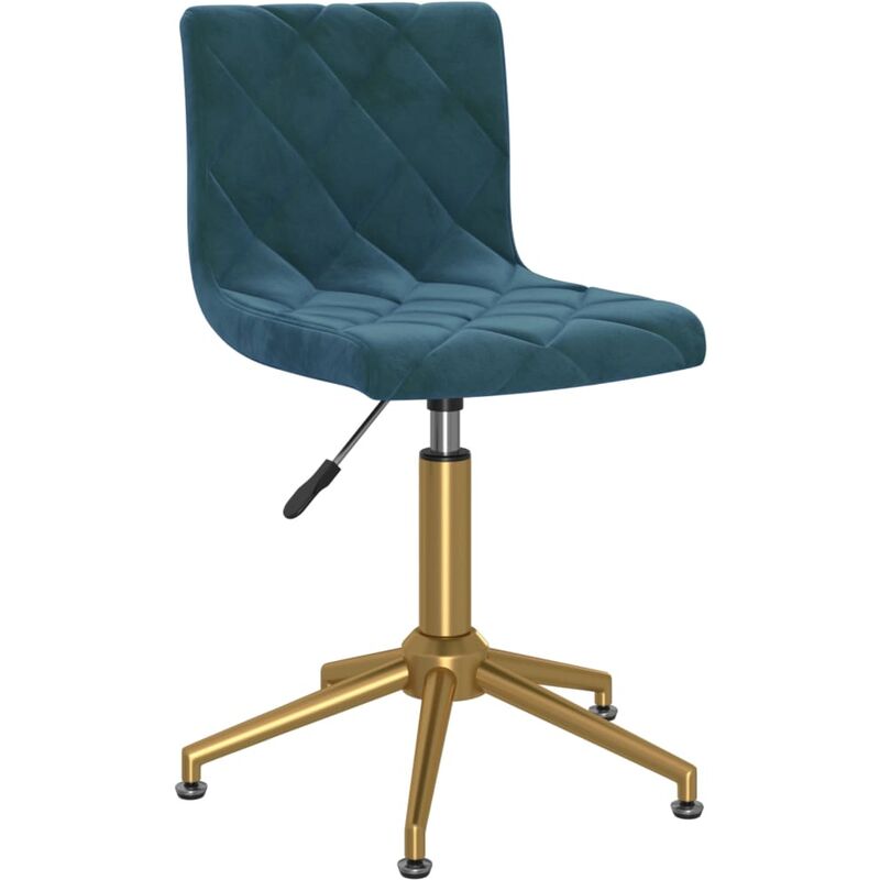 

vidaXL Silla de comedor giratoria de terciopelo azul - Azul