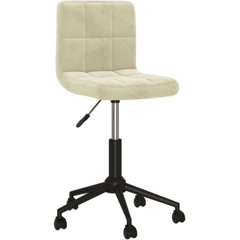 

vidaXL Silla de comedor giratoria de terciopelo crema - Crema