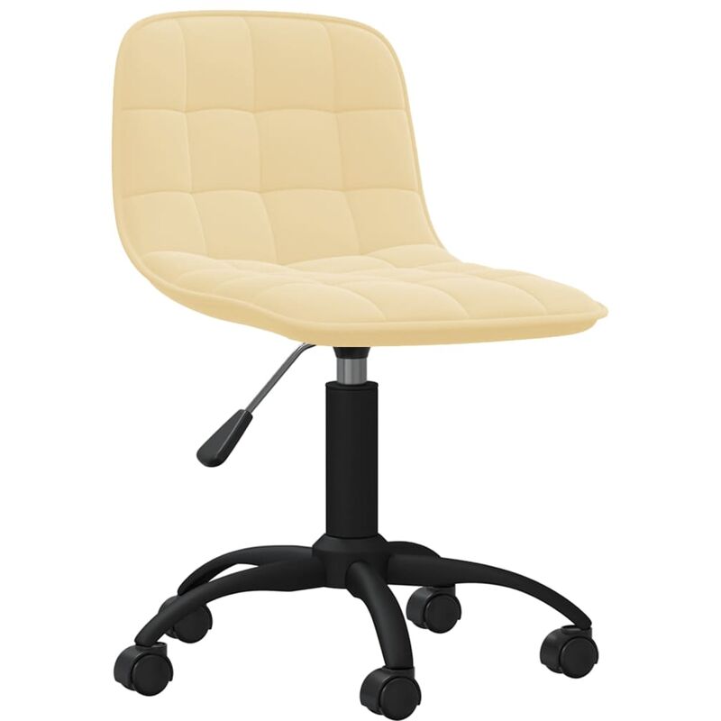 

vidaXL Silla de comedor giratoria de terciopelo crema - Crema