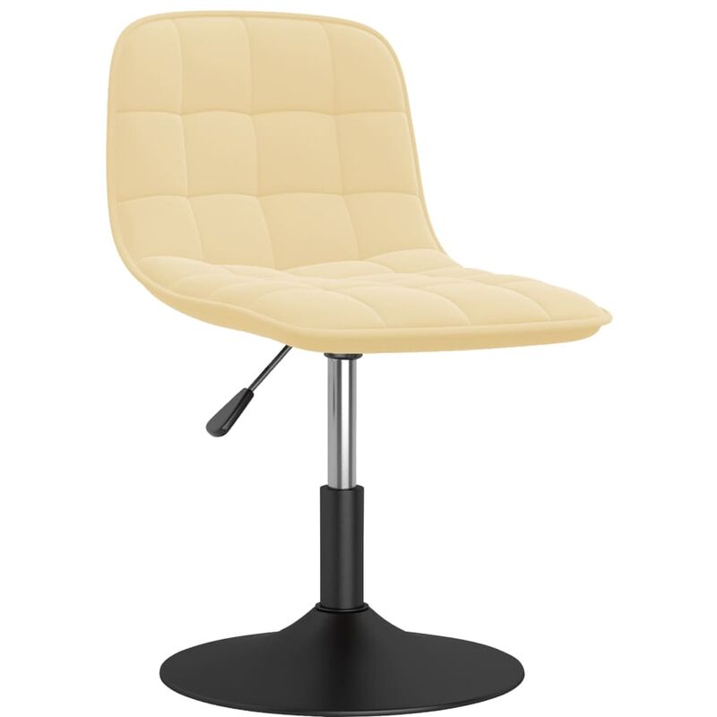 

vidaXL Silla de comedor giratoria de terciopelo crema - Crema