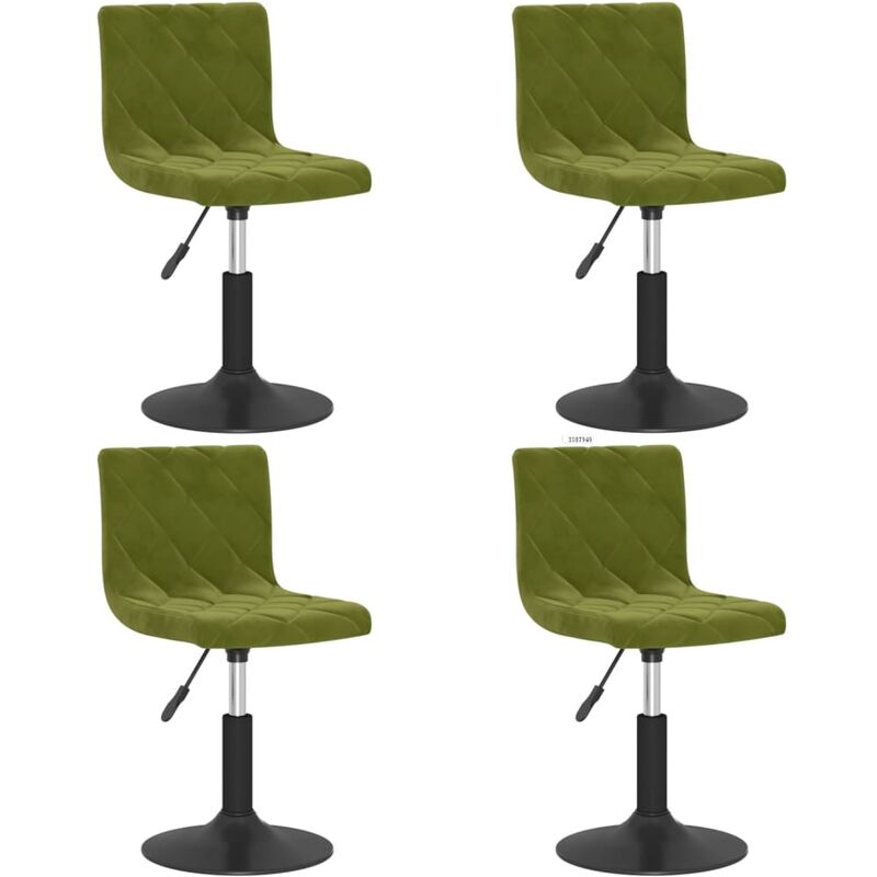 

Sillas de comedor giratorias de terciopelo 4 uds verde claro - Verde - Vidaxl