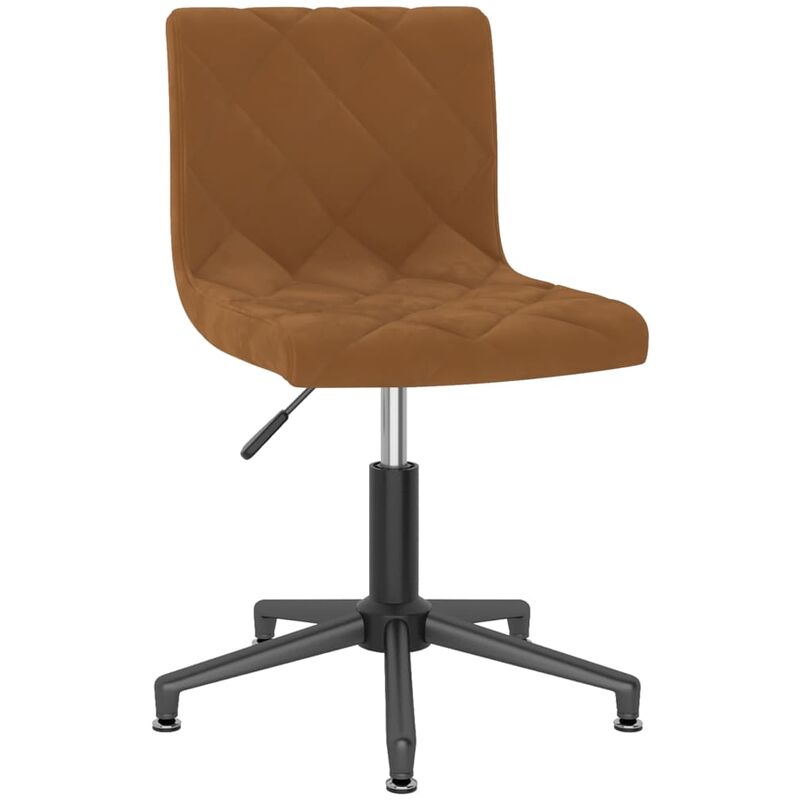 

vidaXL Silla de comedor giratoria de terciopelo marrón - Marrón