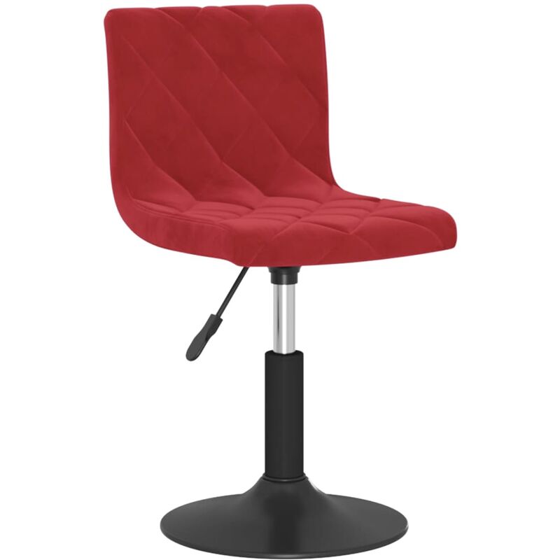 

Silla de comedor giratoria de terciopelo vino tinto - Rojo - Vidaxl