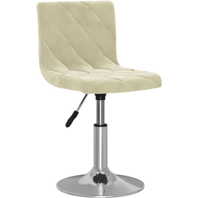 

vidaXL Silla de comedor giratoria de terciopelo crema - Crema