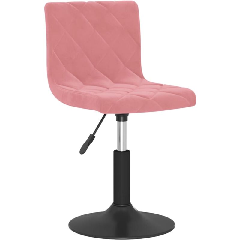 

Silla de comedor giratoria de terciopelo rosa - Rosa - Vidaxl