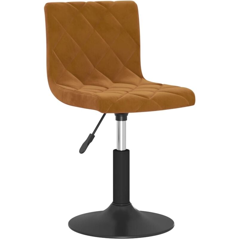 

Silla de comedor giratoria de terciopelo marrón - Marrón - Vidaxl