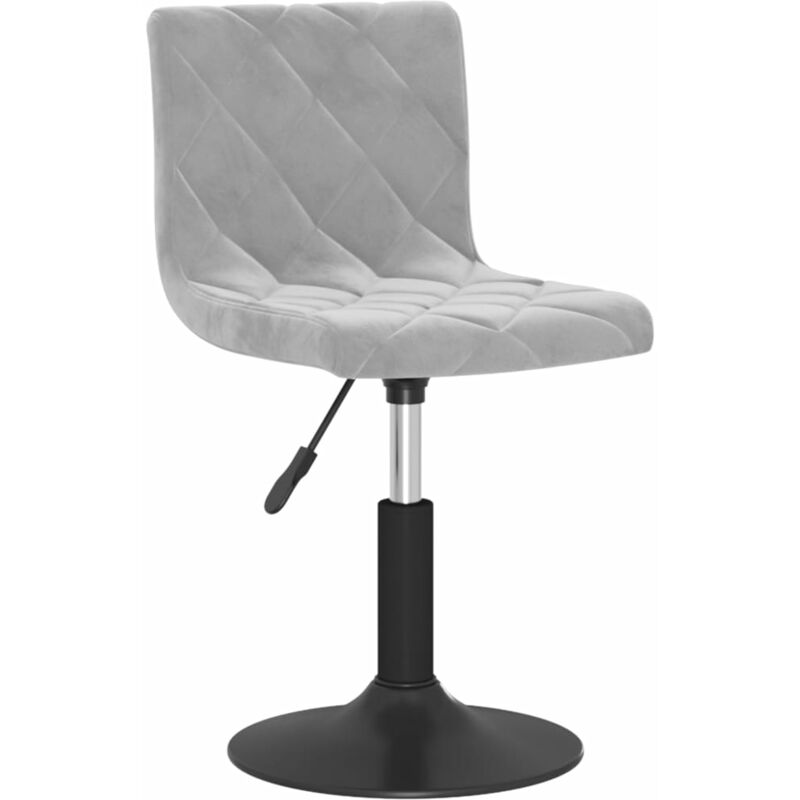 

Silla de comedor giratoria de terciopelo gris claro - Gris - Vidaxl