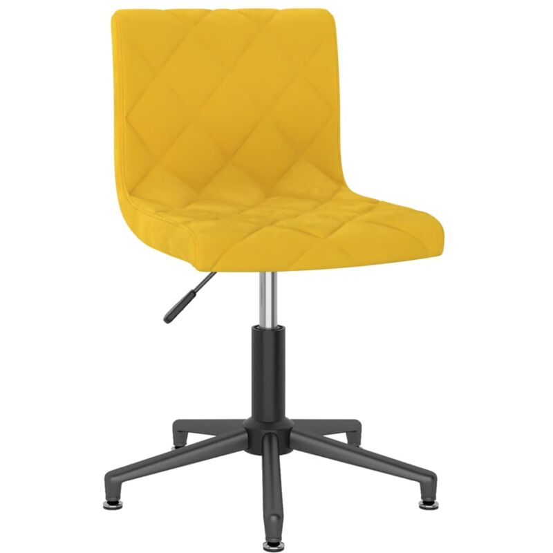 

vidaXL Silla de comedor giratoria de terciopelo amarillo mostaza - Amarillo