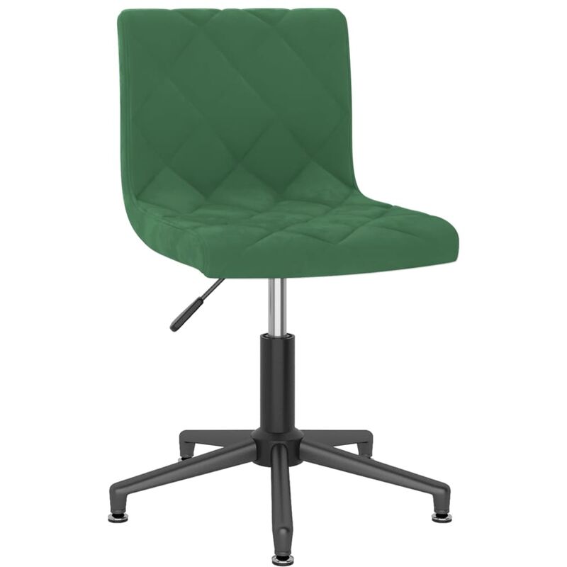 

vidaXL Silla de comedor giratoria de terciopelo verde oscuro - Verde