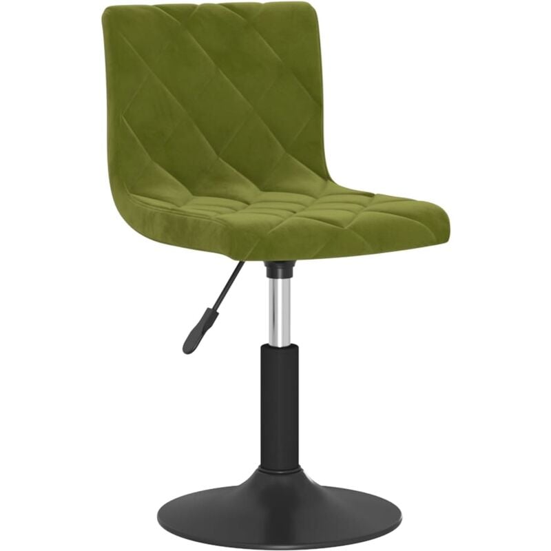 

Silla de comedor giratoria de terciopelo verde claro - Verde - Vidaxl