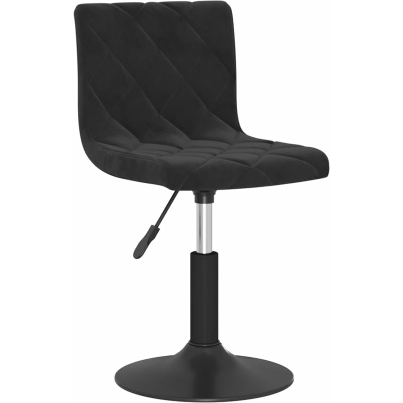 

Silla de comedor giratoria de terciopelo negro - Negro - Vidaxl