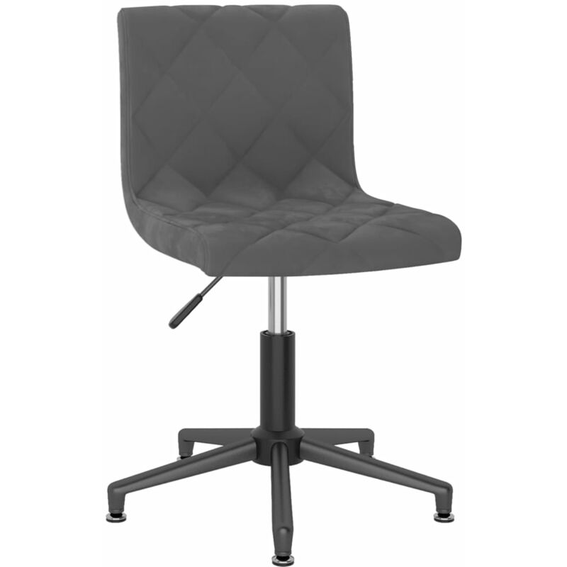 

vidaXL Silla de comedor giratoria de terciopelo gris oscuro - Gris