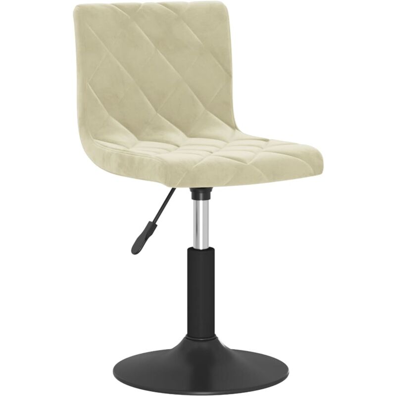 

Silla de comedor giratoria de terciopelo crema - Crema - Vidaxl