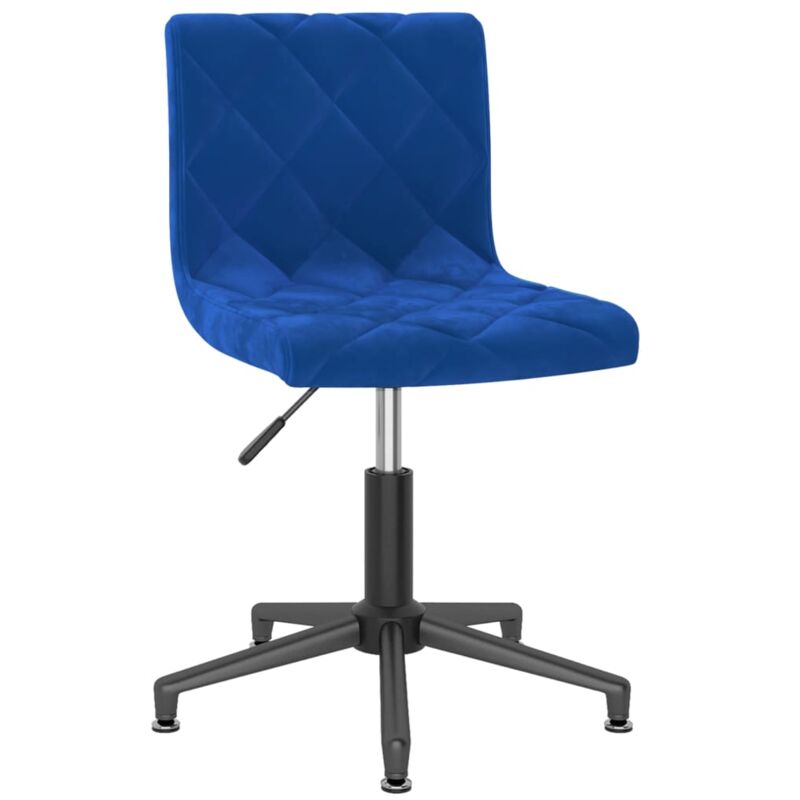 

vidaXL Silla de comedor giratoria de terciopelo azul - Azul