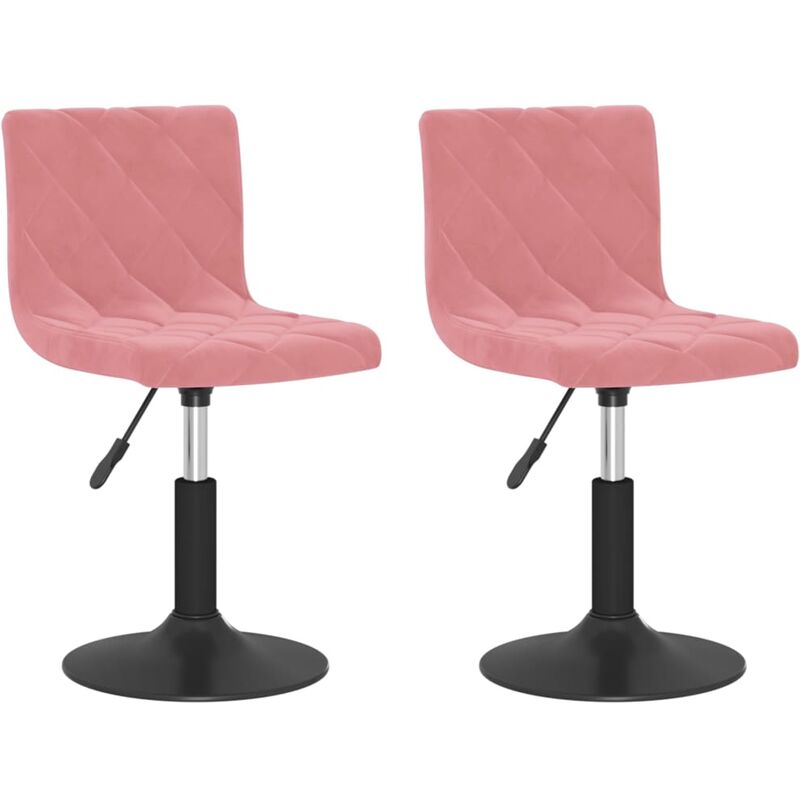 

vidaXL Sillas de comedor giratorias de terciopelo 2 uds rosa - Rosa