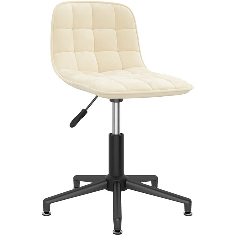 

vidaXL Silla de comedor giratoria de terciopelo crema - Crema