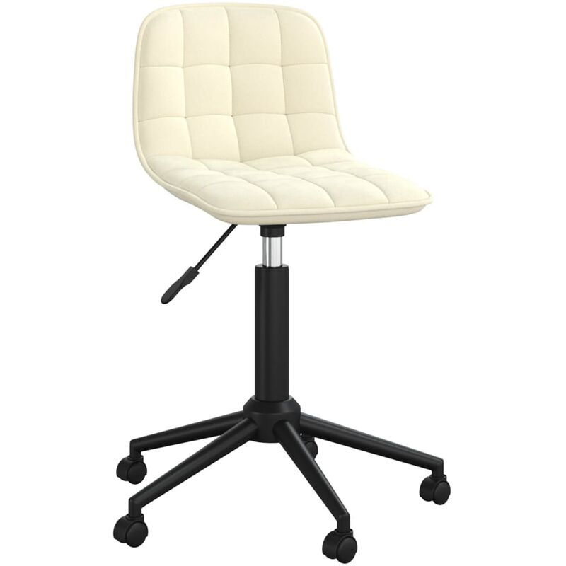 

vidaXL Silla de comedor giratoria de terciopelo crema - Crema