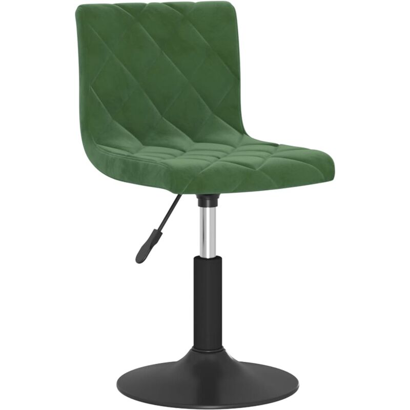 

Silla de comedor giratoria de terciopelo verde oscuro - Verde - Vidaxl