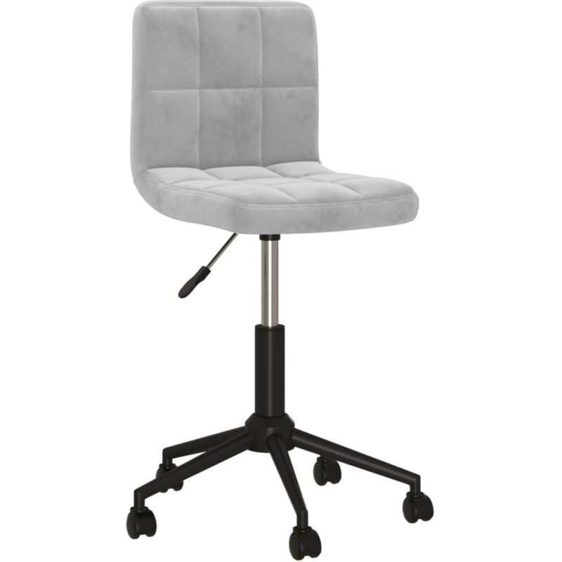 

vidaXL Silla de comedor giratoria de terciopelo gris claro - Gris