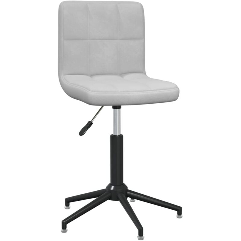 

vidaXL Silla de comedor giratoria de terciopelo gris claro - Gris