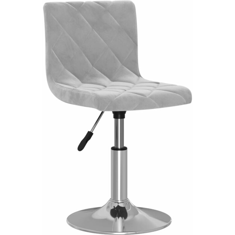 

vidaXL Silla de comedor giratoria de terciopelo gris claro - Gris