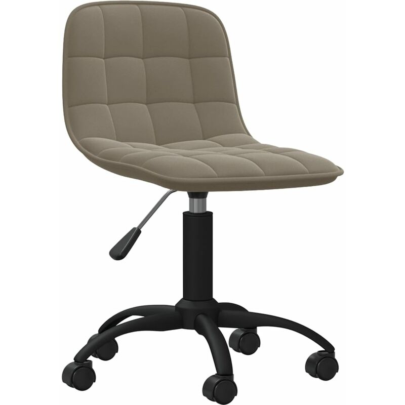 

vidaXL Silla de comedor giratoria de terciopelo gris claro - Gris
