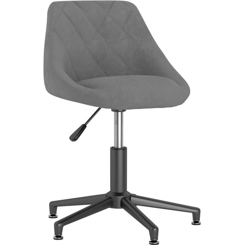 

vidaXL Silla de comedor giratoria de terciopelo gris claro - Gris