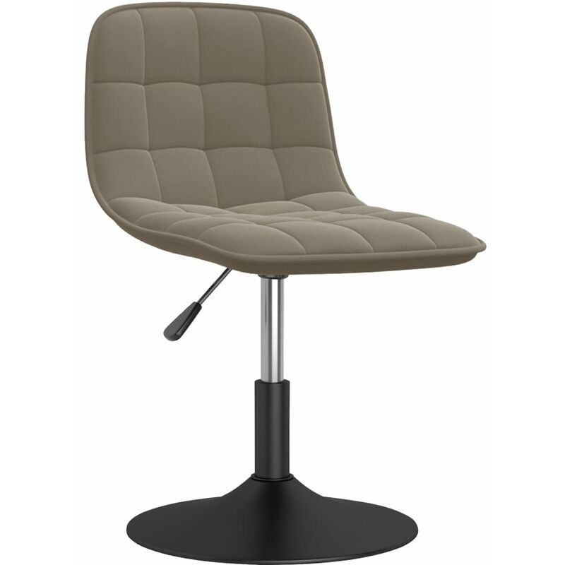 

vidaXL Silla de comedor giratoria de terciopelo gris claro - Gris