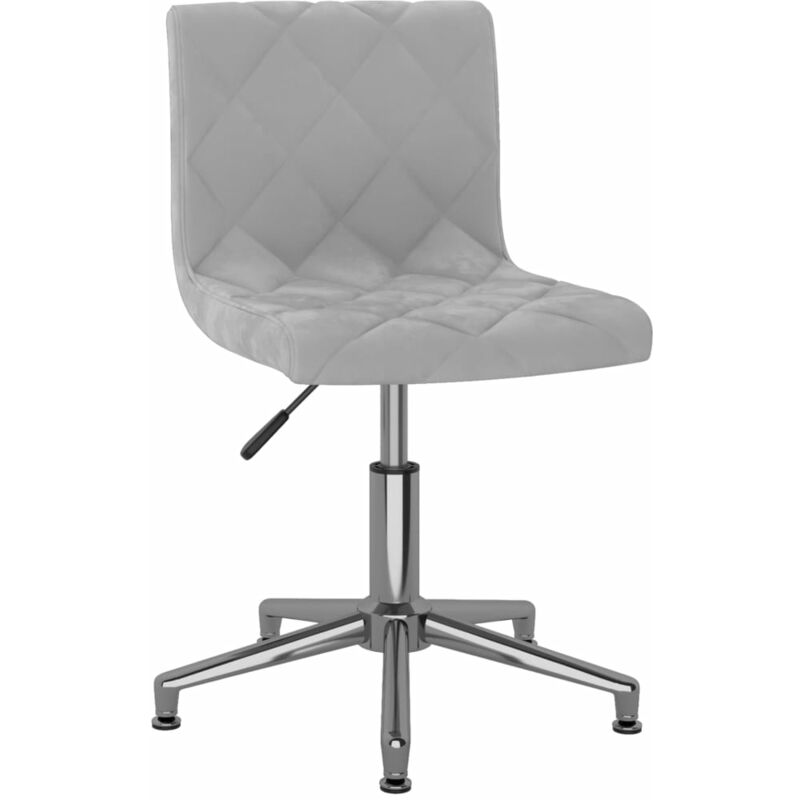 

vidaXL Silla de comedor giratoria de terciopelo gris claro - Gris