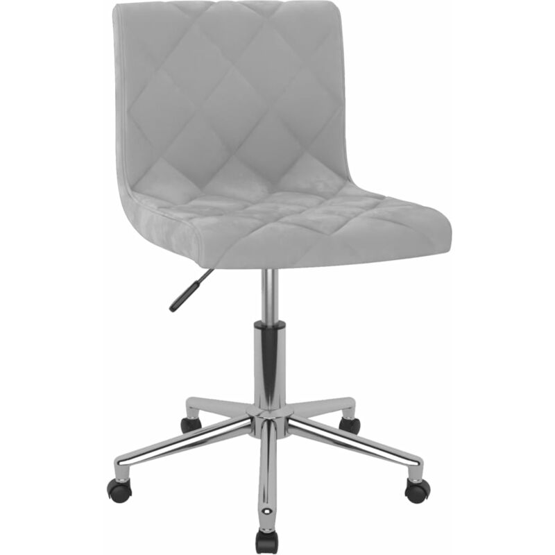 

vidaXL Silla de comedor giratoria de terciopelo gris claro - Gris