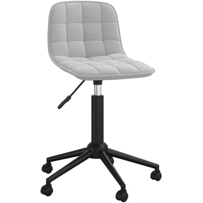 

vidaXL Silla de comedor giratoria de terciopelo gris claro - Gris