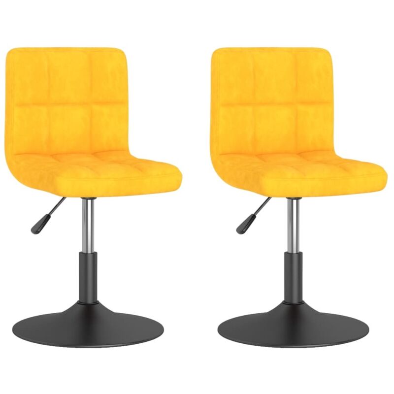 

vidaXL Sillas de comedor giratorias de terciopelo Amarillo 2 uds - Amarillo