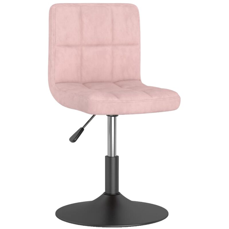 

vidaXL Silla de comedor giratoria de terciopelo rosa - Rosa