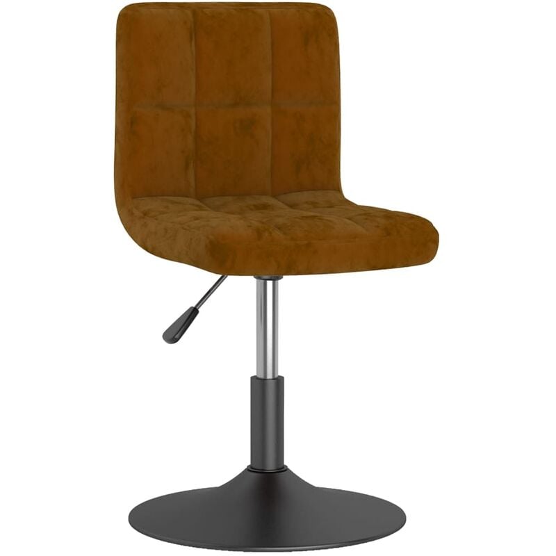 

vidaXL Silla de comedor giratoria de terciopelo marrón - Marrón