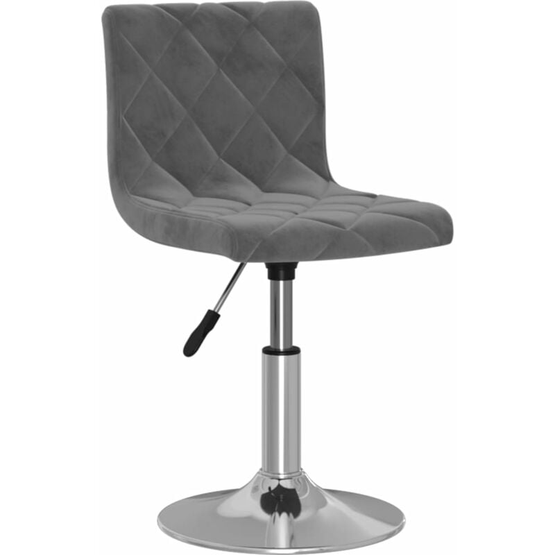 

Silla de comedor giratoria de terciopelo gris oscuro - Gris - Vidaxl