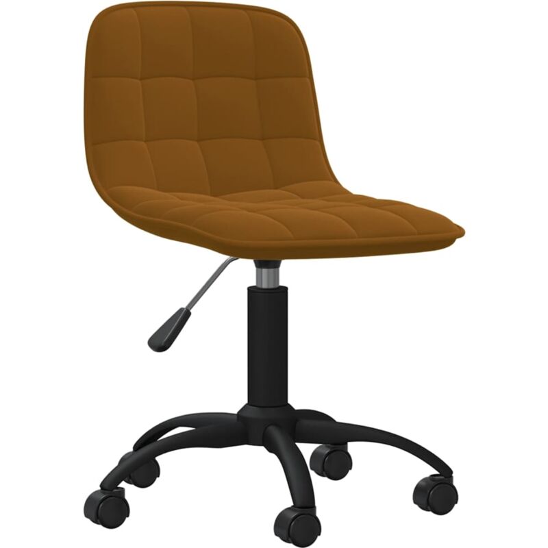 

vidaXL Silla de comedor giratoria de terciopelo marrón - Marrón