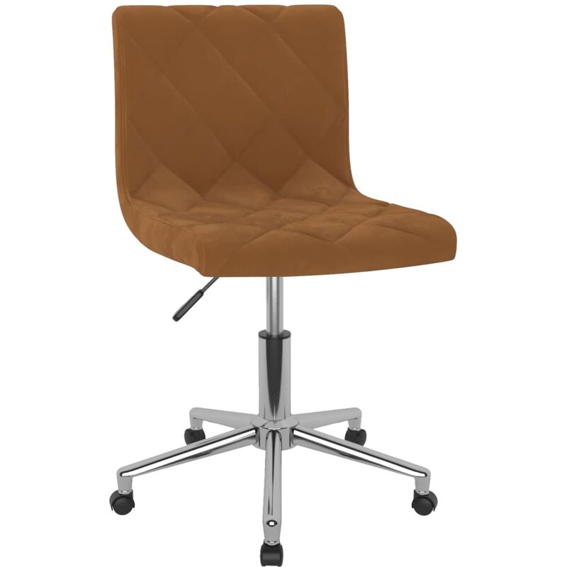 

vidaXL Silla de comedor giratoria de terciopelo marrón - Marrón