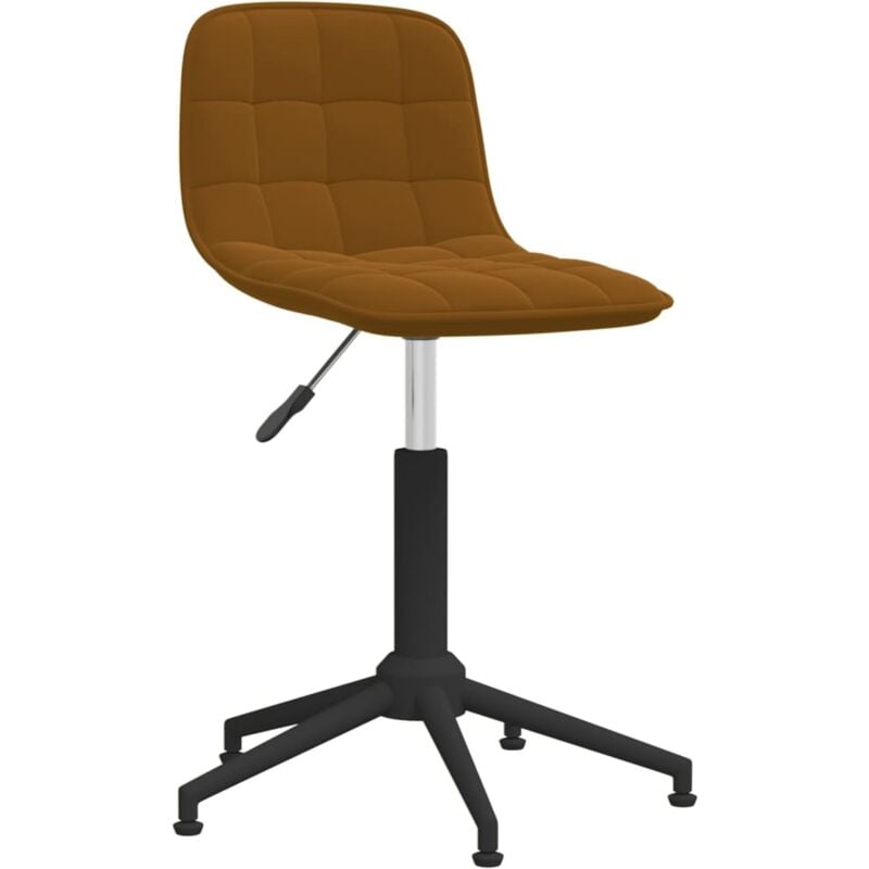 

vidaXL Silla de comedor giratoria de terciopelo marrón - Marrón