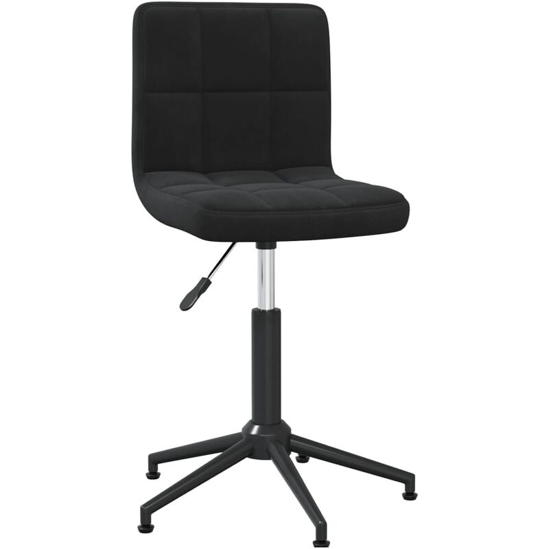 

vidaXL Silla de comedor giratoria de terciopelo negro - Negro