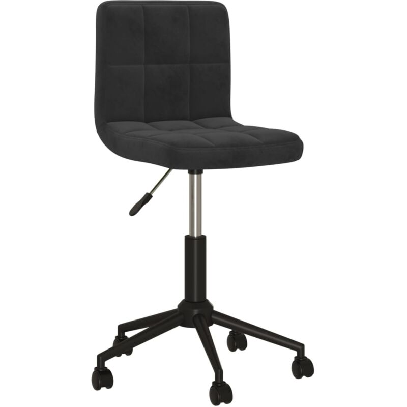 

vidaXL Silla de comedor giratoria de terciopelo negro - Negro