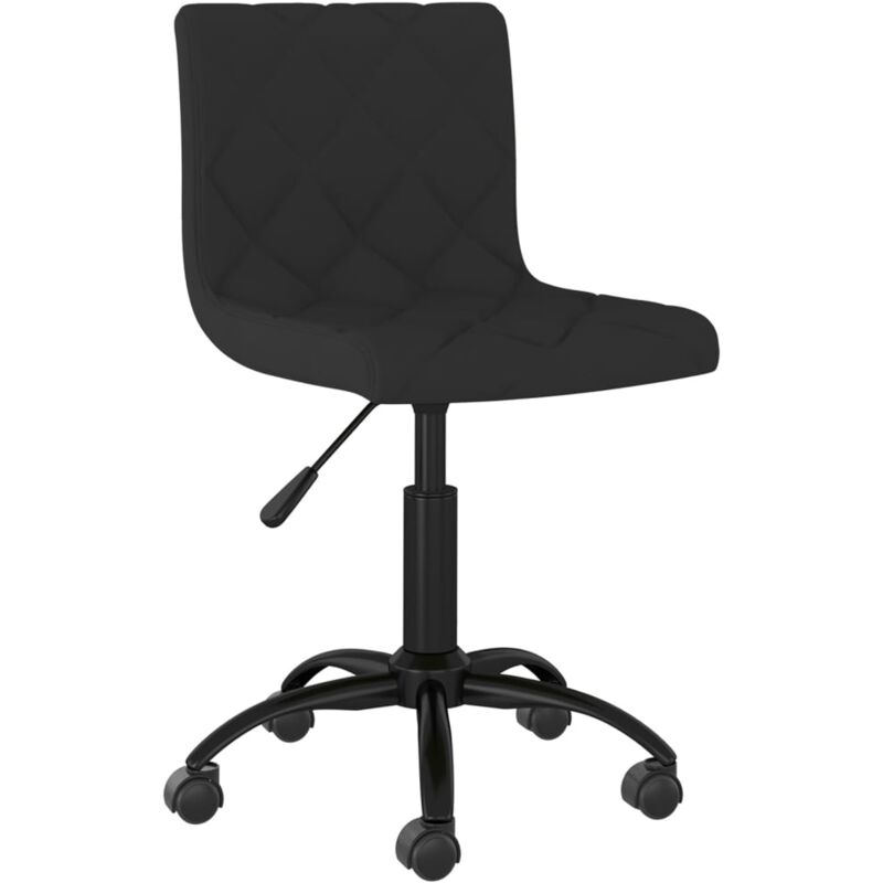 

vidaXL Silla de comedor giratoria de terciopelo negro - Negro