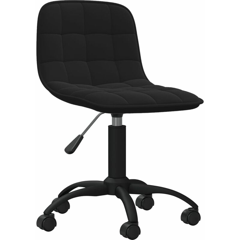 

vidaXL Silla de comedor giratoria de terciopelo negro - Negro