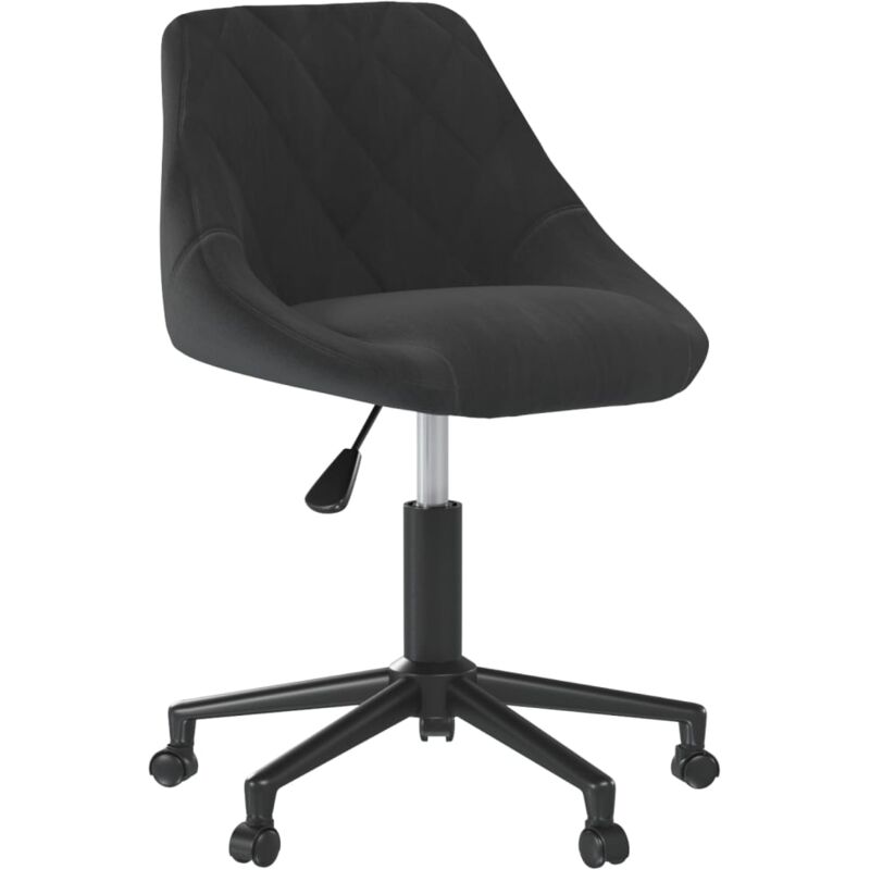 

vidaXL Silla de comedor giratoria de terciopelo negro - Negro