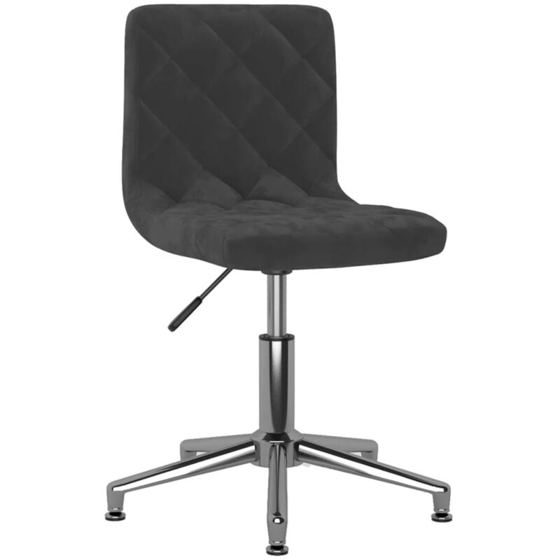 

vidaXL Silla de comedor giratoria de terciopelo negro - Negro